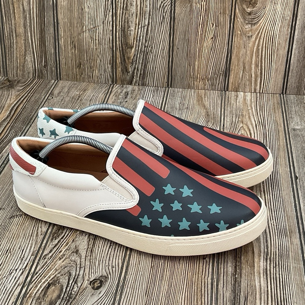 Coach Mens Patriotic Edition Casual Slip-on sneakers USA Flag FG2046 Size 12 NEW
